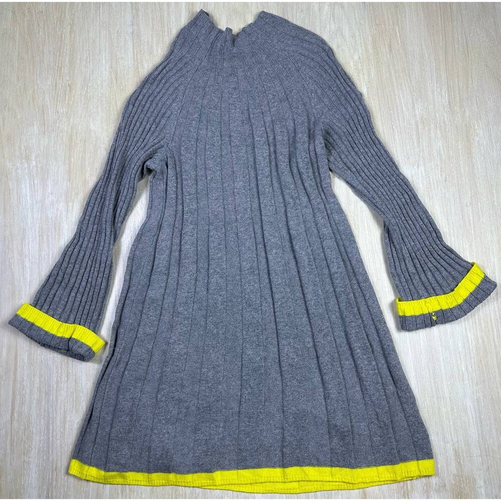 Anthropologie Arseneau Ribbed Casual High Neck Knee Length Sweater Dress Small - Picture 8 of 15